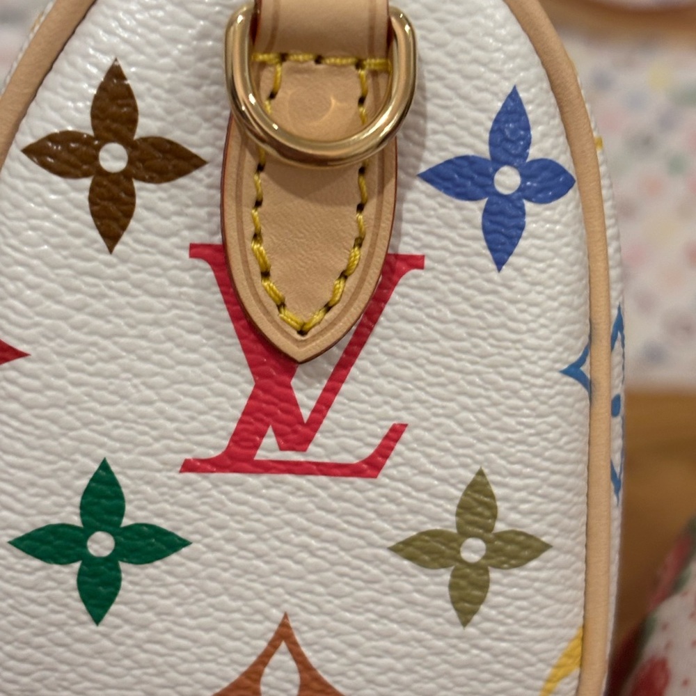 ***SOLD*** Louis Vuitton X Murakami 2025 White Multicolor Speedy Nano- NIB - Picture 12 of 15